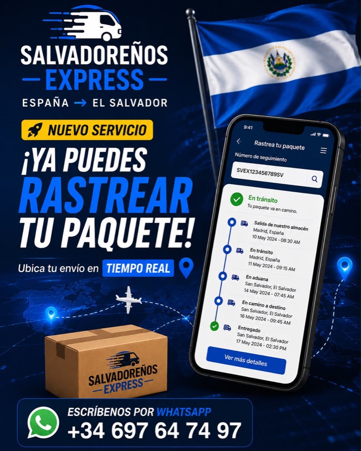 Rastrea tu paquete a El Salvador en tiempo real con Salvadoreños Express